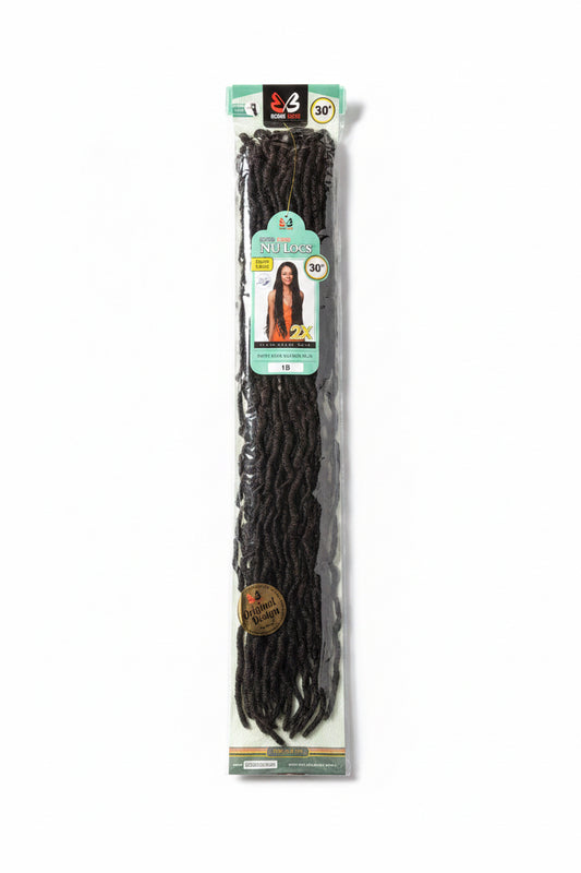 Bobbi Boss NU LOCS 30” 2X Crochet Hair – Color 1B
