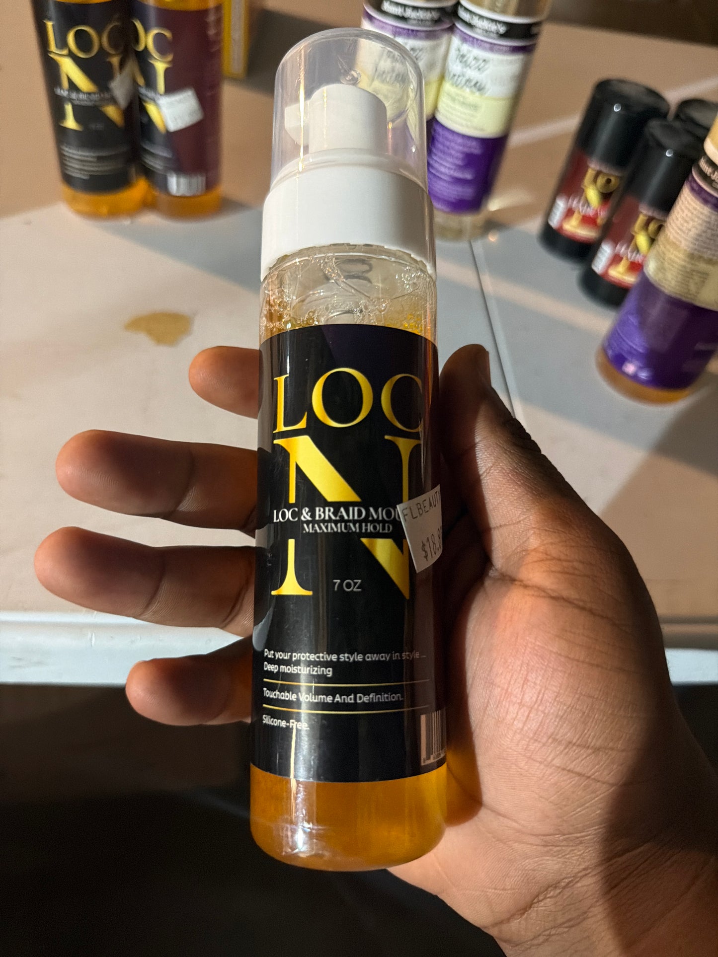 Loc N Loc & Braid Mousse Maximum Hold – Foaming Wrap Mousse – 7 oz