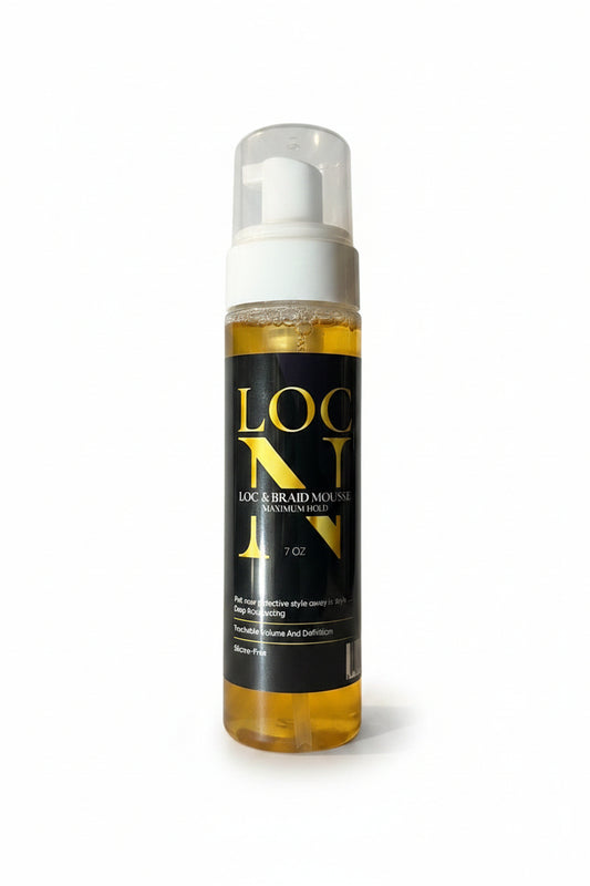 Loc N Loc & Braid Mousse Maximum Hold – Foaming Wrap Mousse – 7 oz