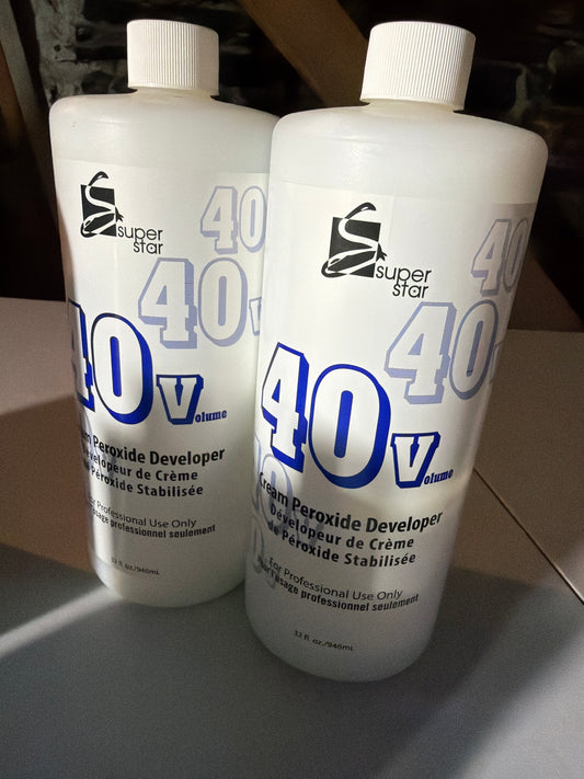 Super Star 40 Volume Cream Peroxide Developer 32 fl oz (946 mL)
