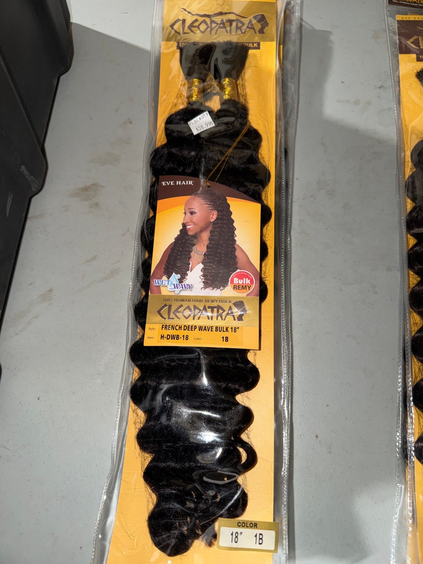 Cleopatra 100% Human Hair Remy Bulk 18” color 1B