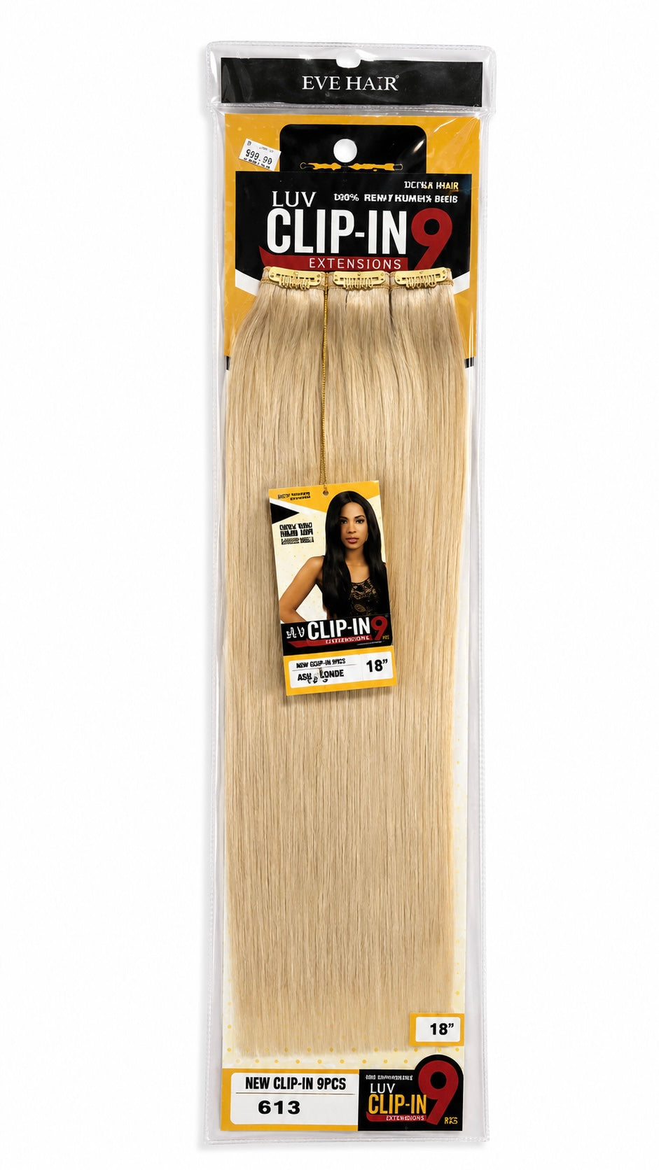 LUV CLIP IN 9pcs 18” 613