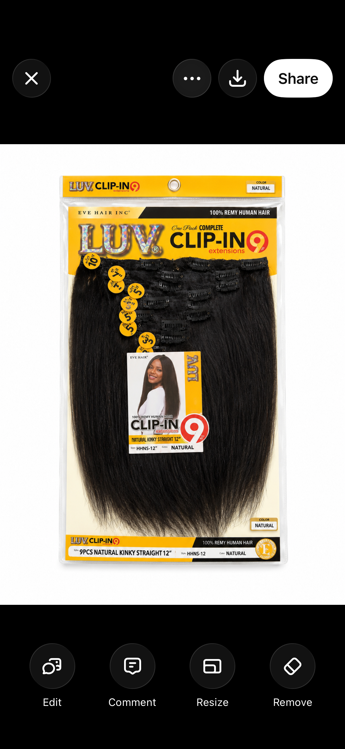 LUV CLIP-IN KINKY CURLY EXTENSIONS 100% Human Hair