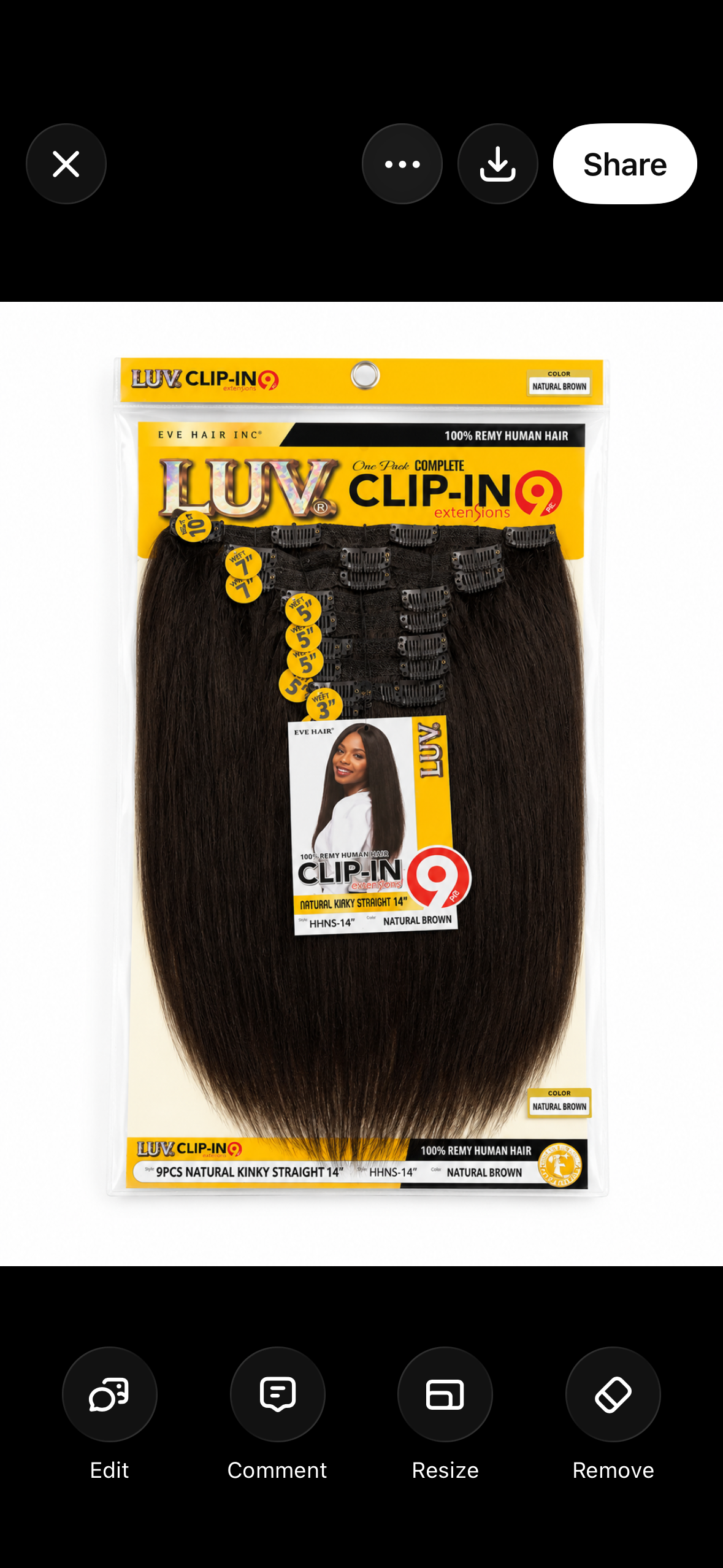 LUV CLIP-IN KINKY CURLY EXTENSIONS 100% Human Hair