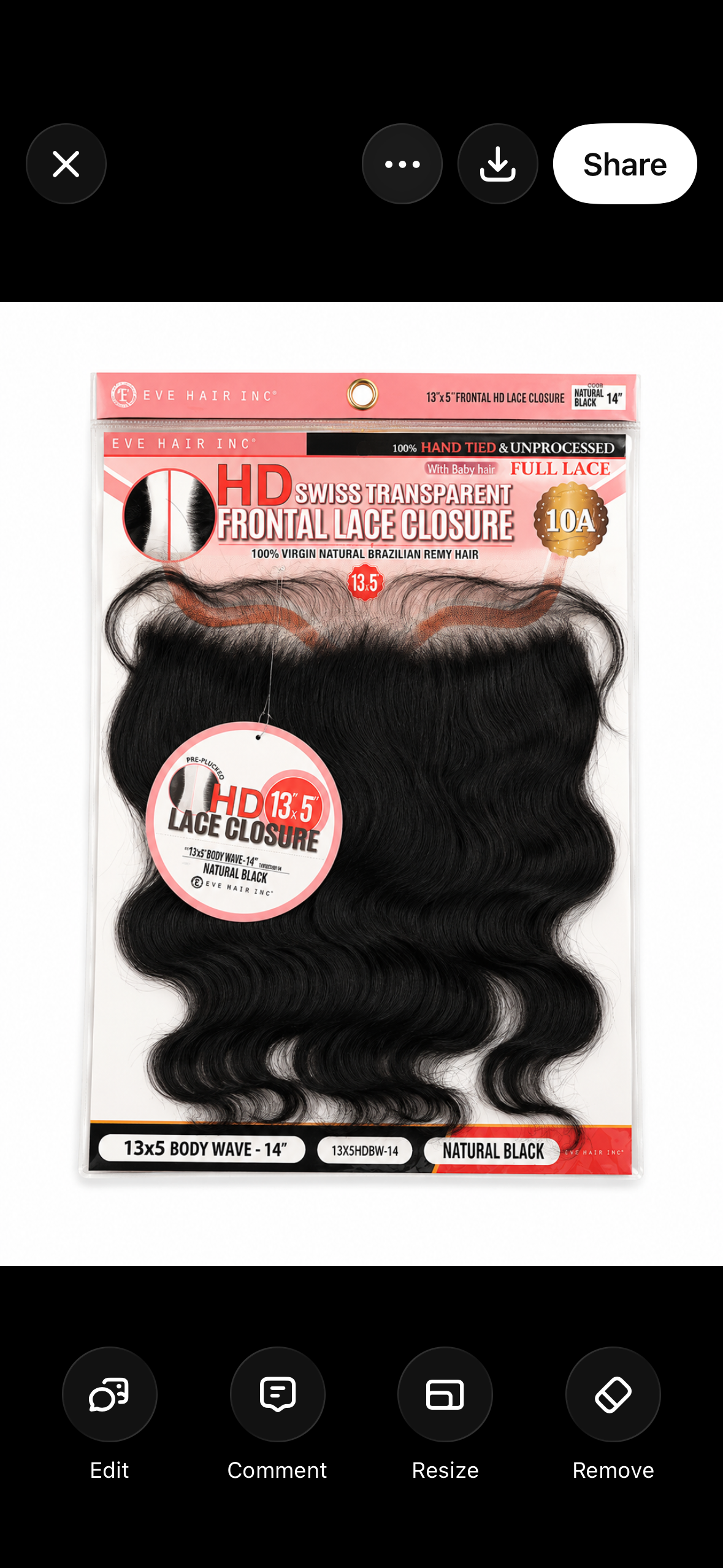 13x5 HD LACE CLOSURE