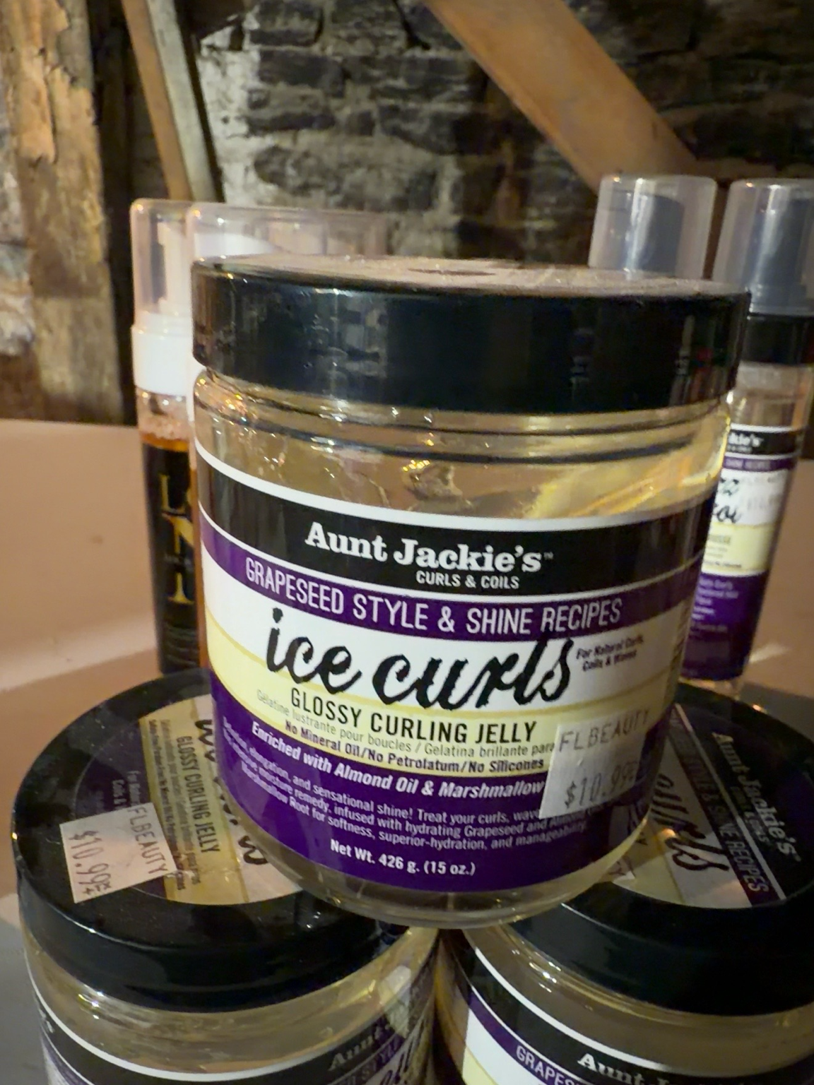 Aunt Jackie’s Grapeseed Style & Shine Recipes Ice Curls Glossy Curling Jelly – 15 oz