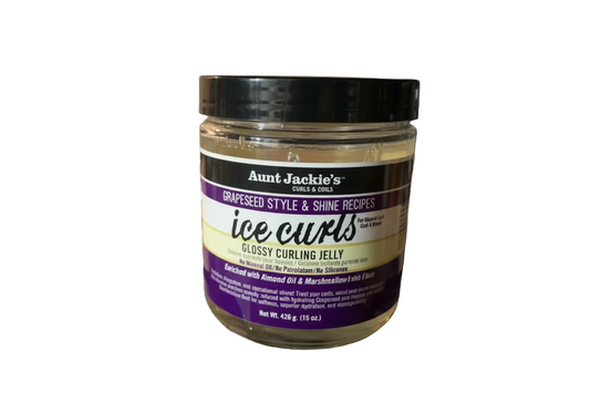 Aunt Jackie’s Grapeseed Style & Shine Recipes Ice Curls Glossy Curling Jelly – 15 oz