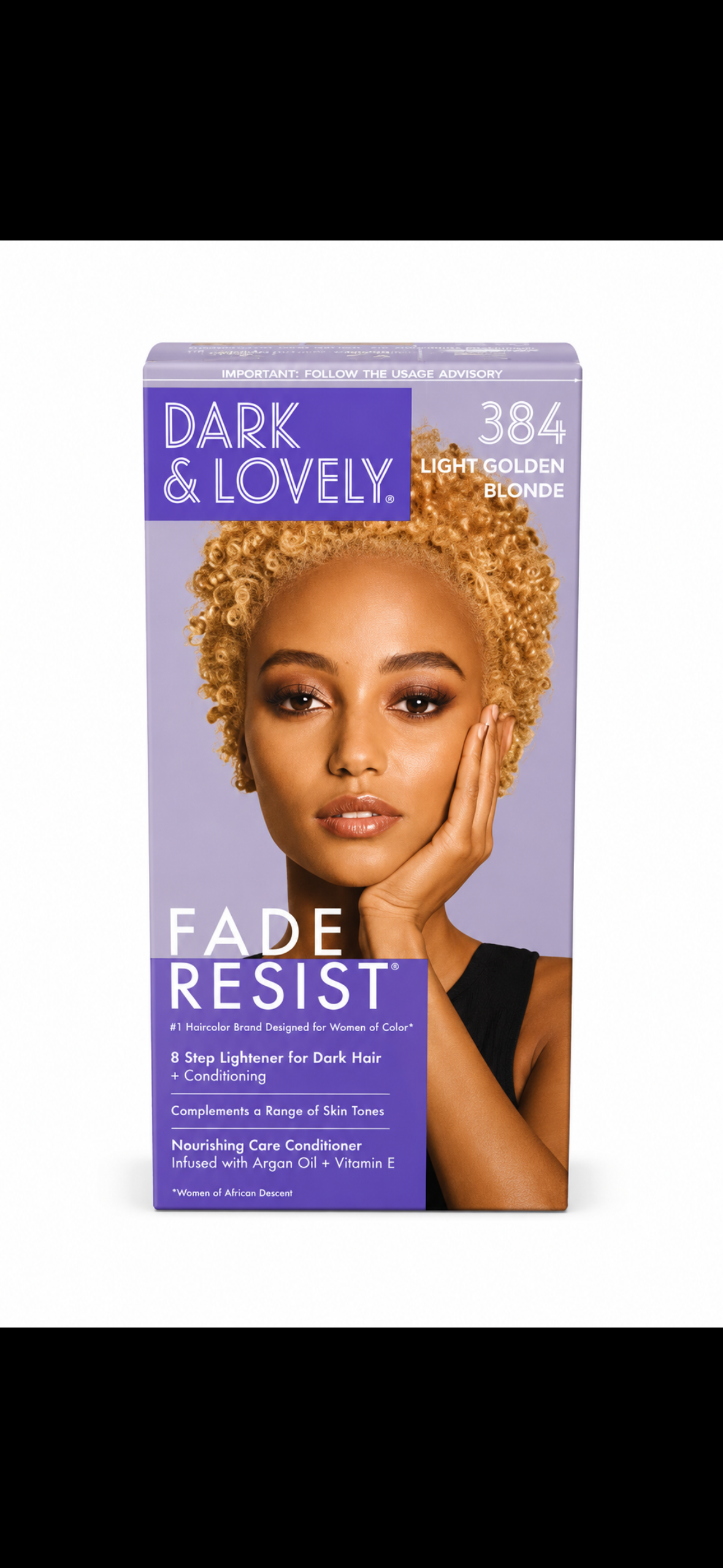 DARK & LOVELY- FADE RESISTANT-Color Light Golden Blonde 384-