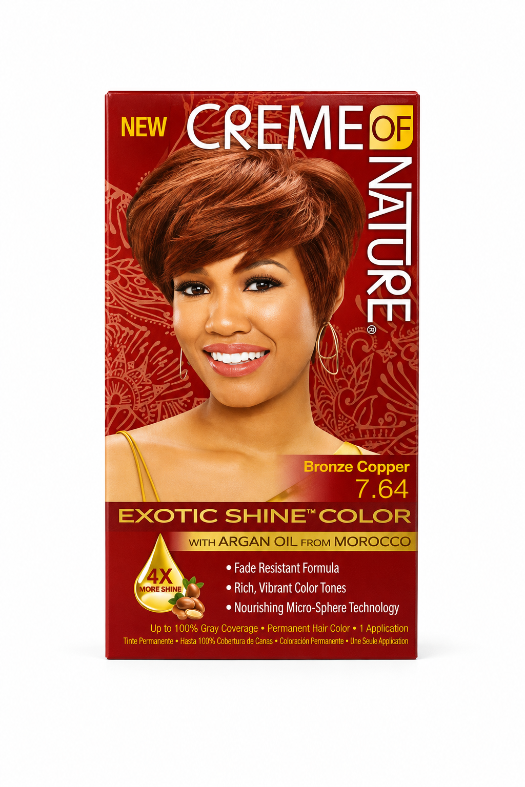 CRÈME OF NATURE- Exotic Shine Color w/ Argan Oil-Color Bronze Copper 7.64-