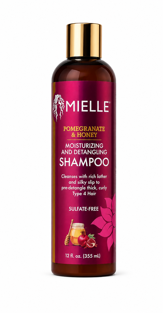 Mielle Organics Pomegranate & Honey Moisturizing & Detangling Shampoo – Sulfate-Free, 12 fl oz