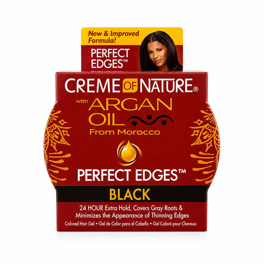 Creme of Nature Argan Oil Perfect Edges Hair Gel – Black – 2.25 oz
